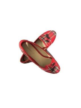 Charter Club Red Plaid Holiday Loafers with Embroidered Scottie Dog Detail